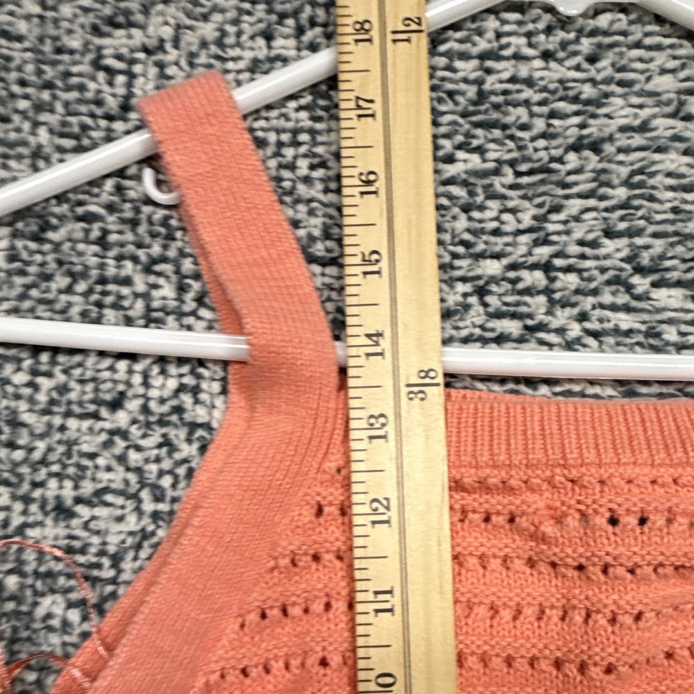 Universal Thread Women's Coral Open Knit Square Neck Sleeveless Sweater Tank S - Picture 5 of 10